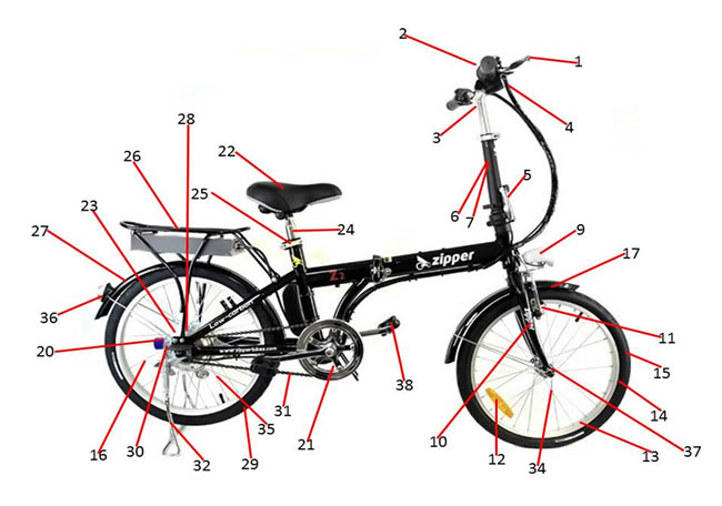 electric bike spare parts
